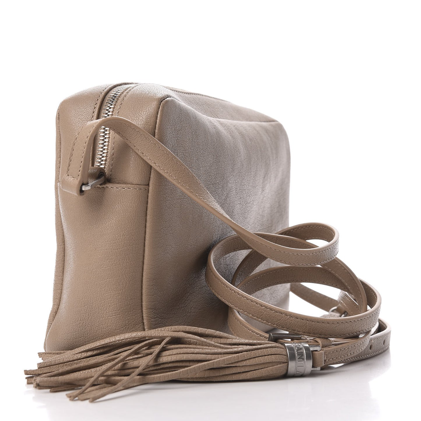 Lambskin Monogram Small Lou Camera Bag Dark Beige