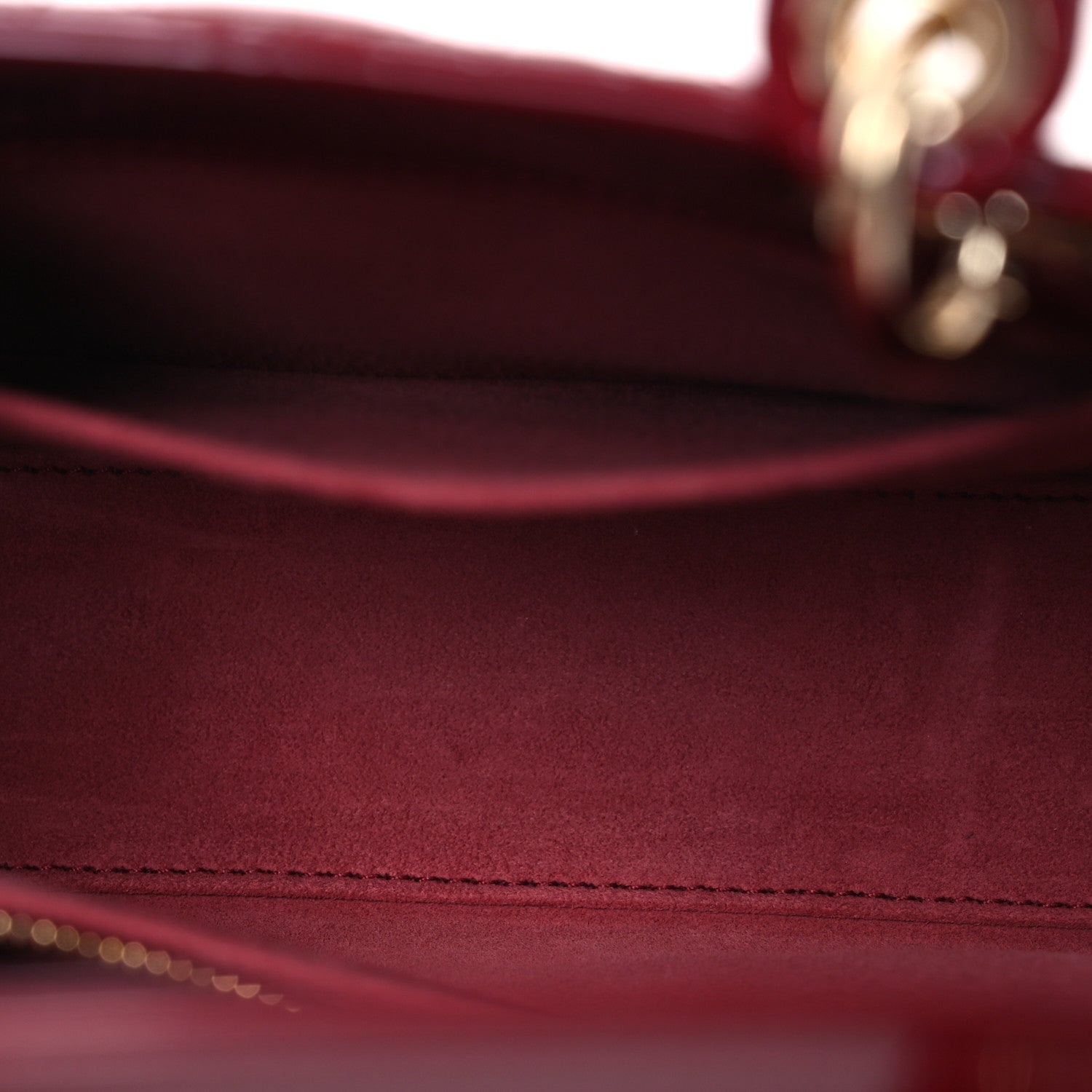 Christian Dior Patent Cannage Small Lady Dior Cherry Red 5 of 14
