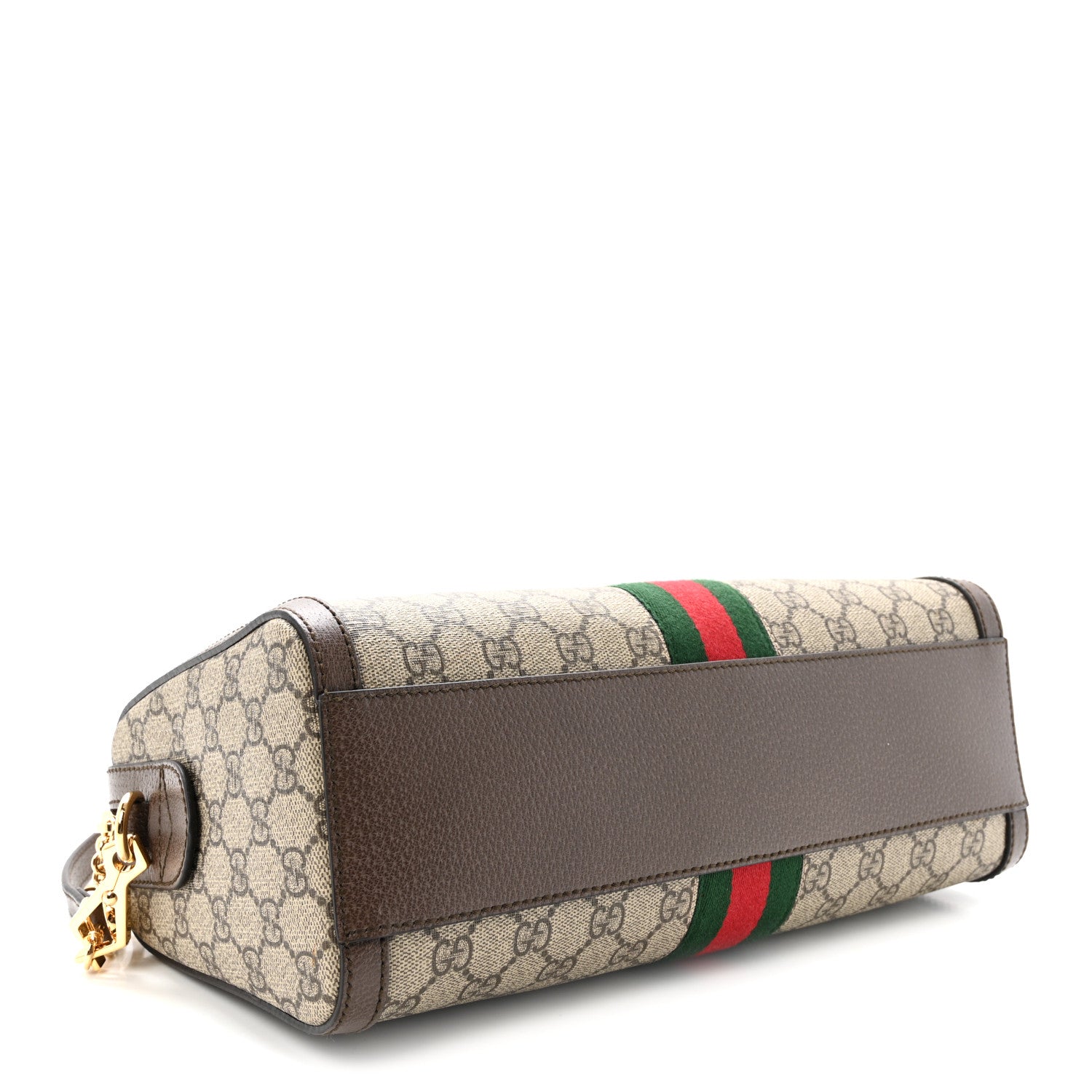 Gucci GG Supreme Monogram Web Medium Ophidia Boston Brown 4 of 10