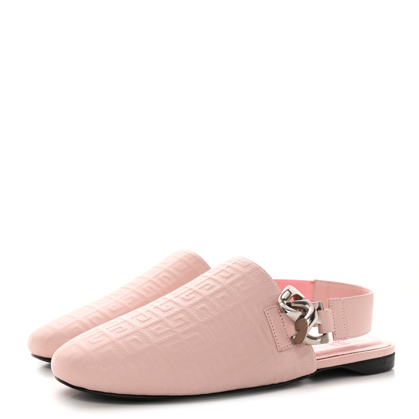 Calfskin G Chain Slingback Mules 37.5 Pink