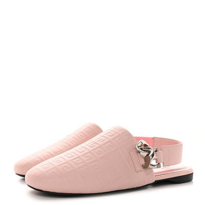 Givenchy Calfskin G Chain Slingback Mules 37.5 Pink 3 of 9