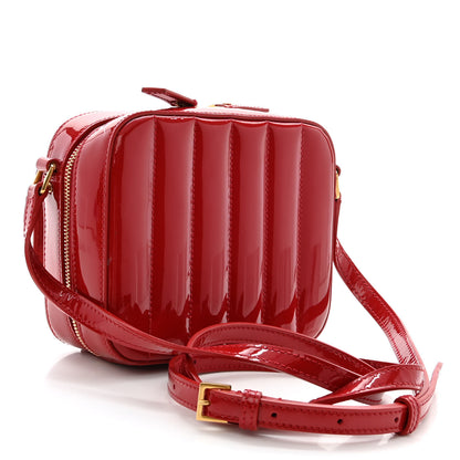 Saint Laurent Patent Matelasse Monogram Toy Vicky Camera Bag Red 3 of 11