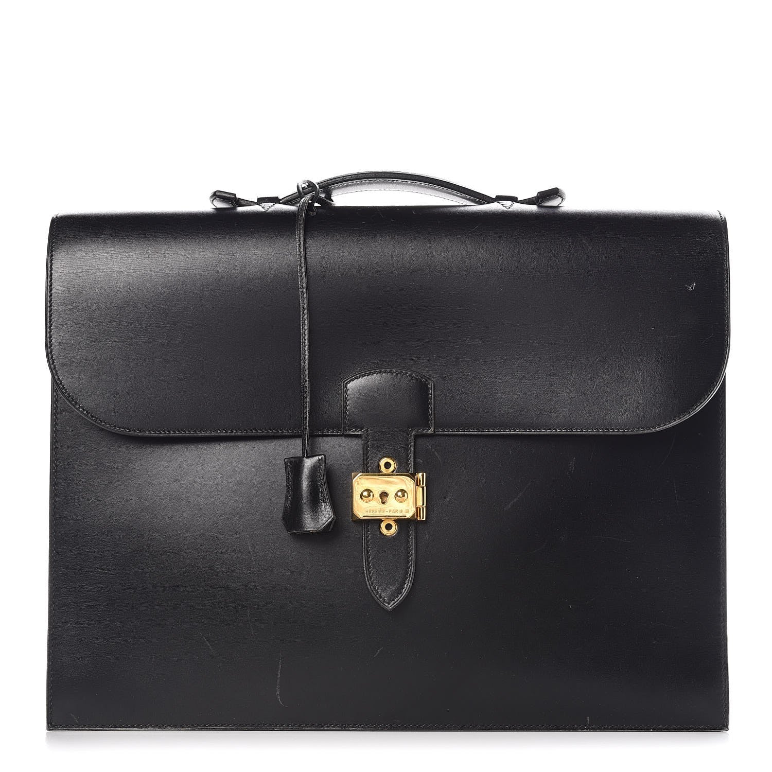 Hermes Box Sac a Depeche 41 Briefcase Black 1 of 12
