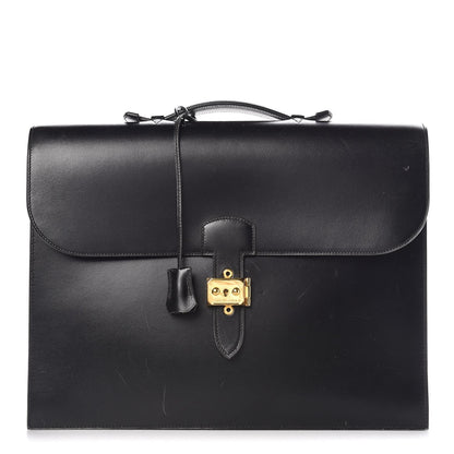 Hermes Box Sac a Depeche 41 Briefcase Black 1 of 12
