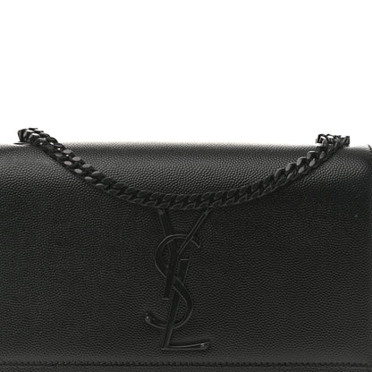 Saint Laurent Grain De Poudre Small Monogram Monochrome Kate Satchel Black 8 of 11