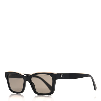 Chanel Acetate Polarized Square Sunglasses 5417 Black Beige 1 of 7