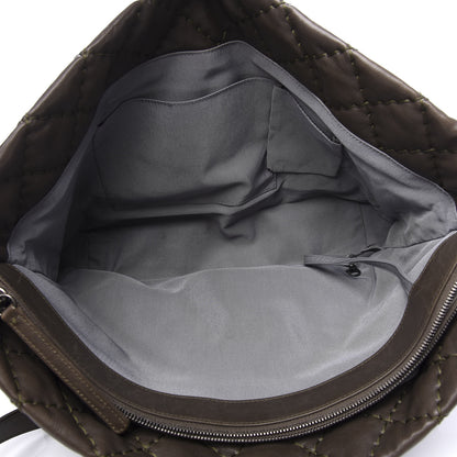 Chanel Calfskin Ultimate Stitch Shopping Tote Khaki 4 of 12