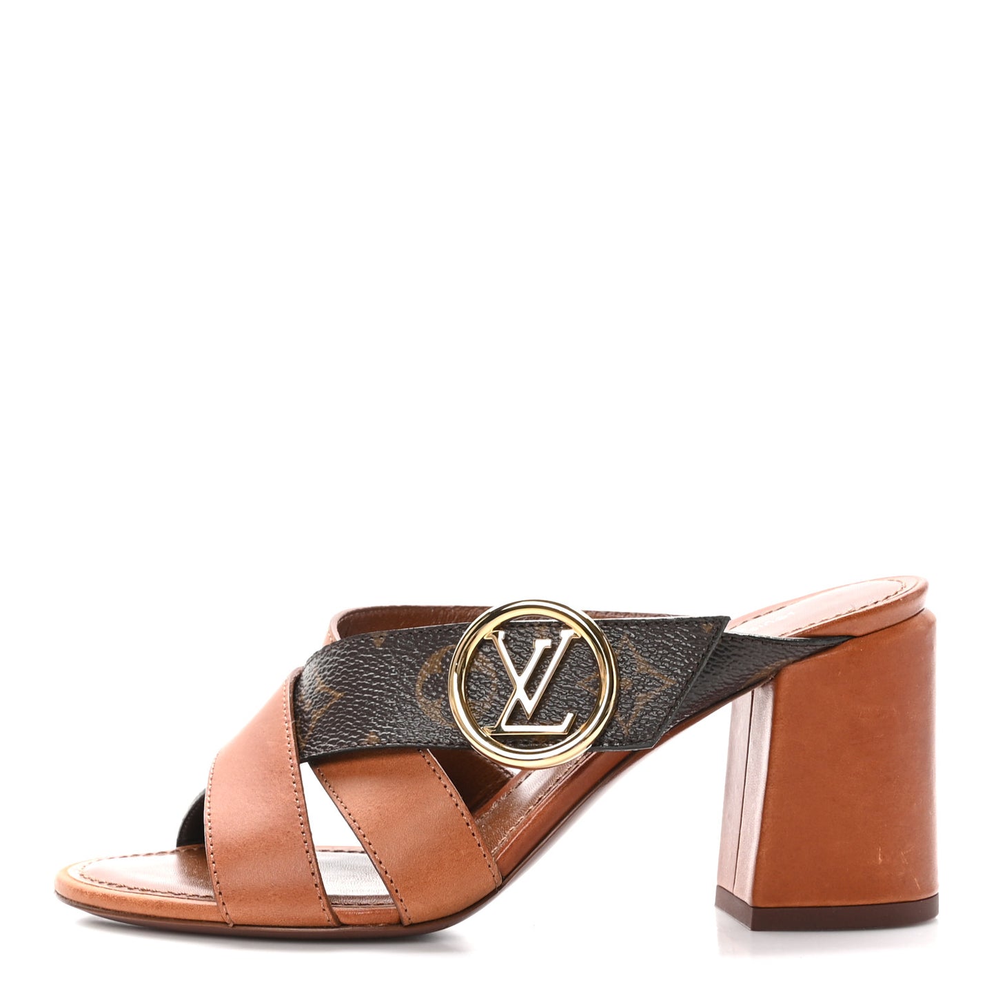Monogram Horizon Mules 36 Cognac Brown