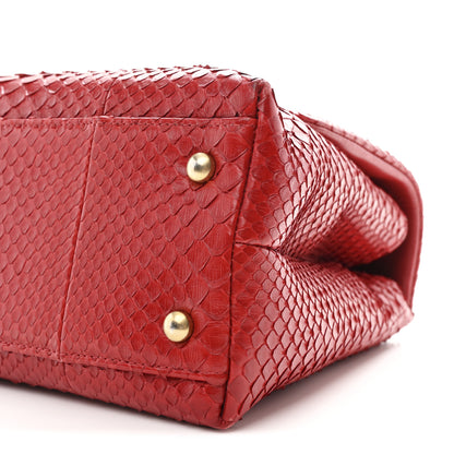 Chanel Snakeskin Small Coco Handle Flap Red 11 of 12