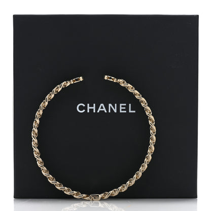 Chanel Metal CC Chain Link Choker Necklace L Gold 5 of 5