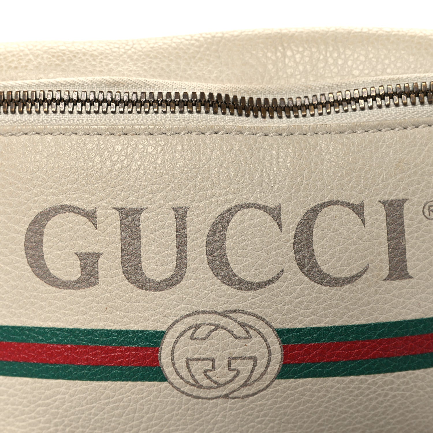Gucci Grained Calfskin Small Logo Belt Bag White 8 of 14
