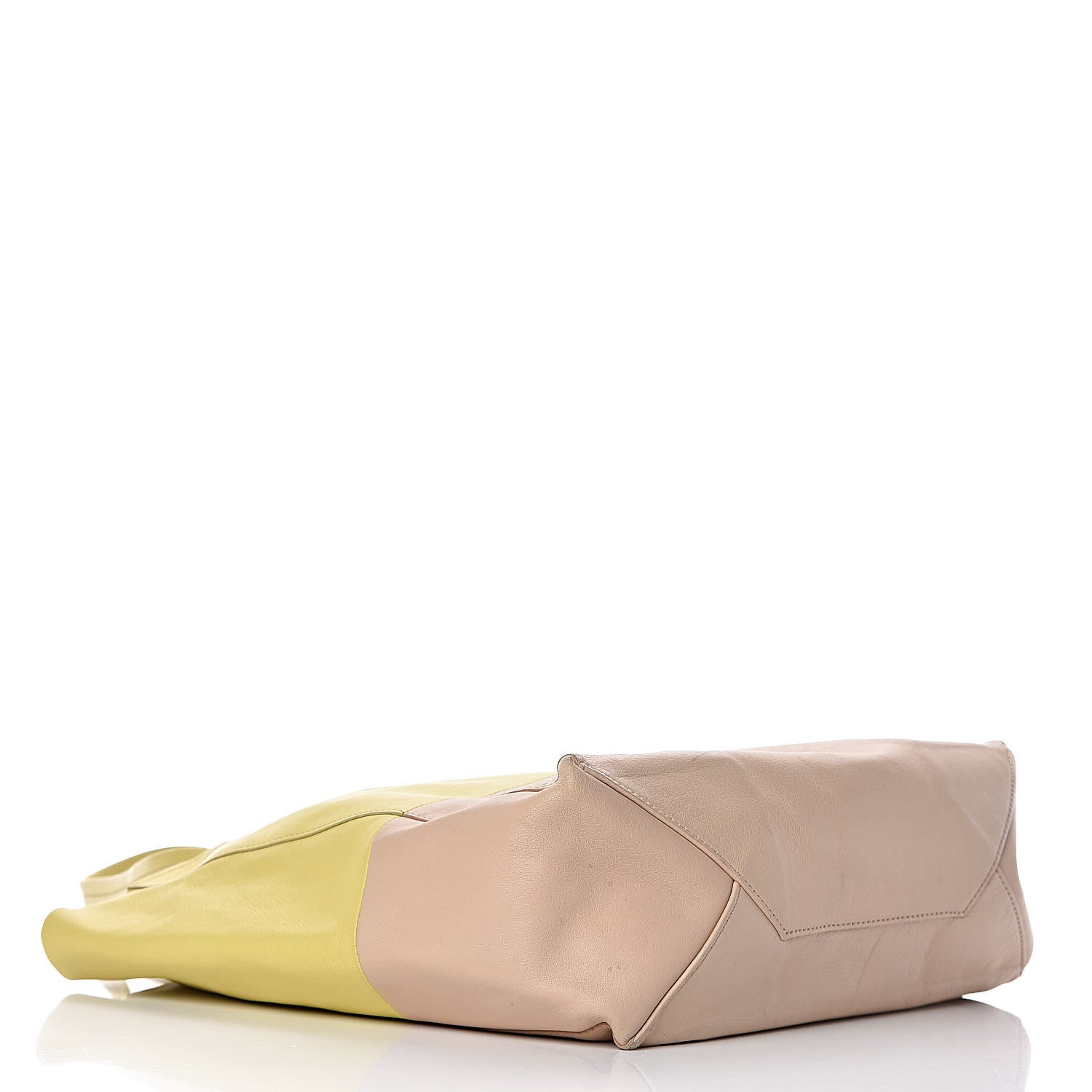 Celine Smooth Lambskin Small Vertical Bi-Cabas Beige Yellow 4 of 27