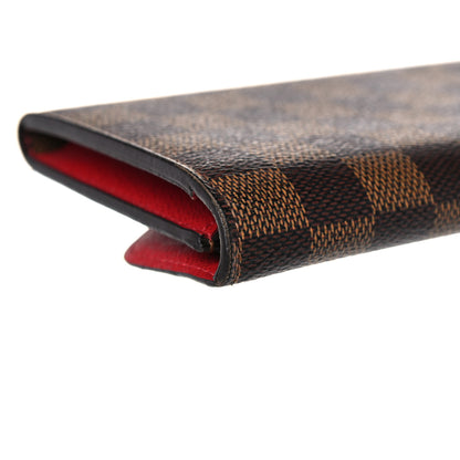 Louis Vuitton Damier Ebene Emilie Wallet Red 9 of 12