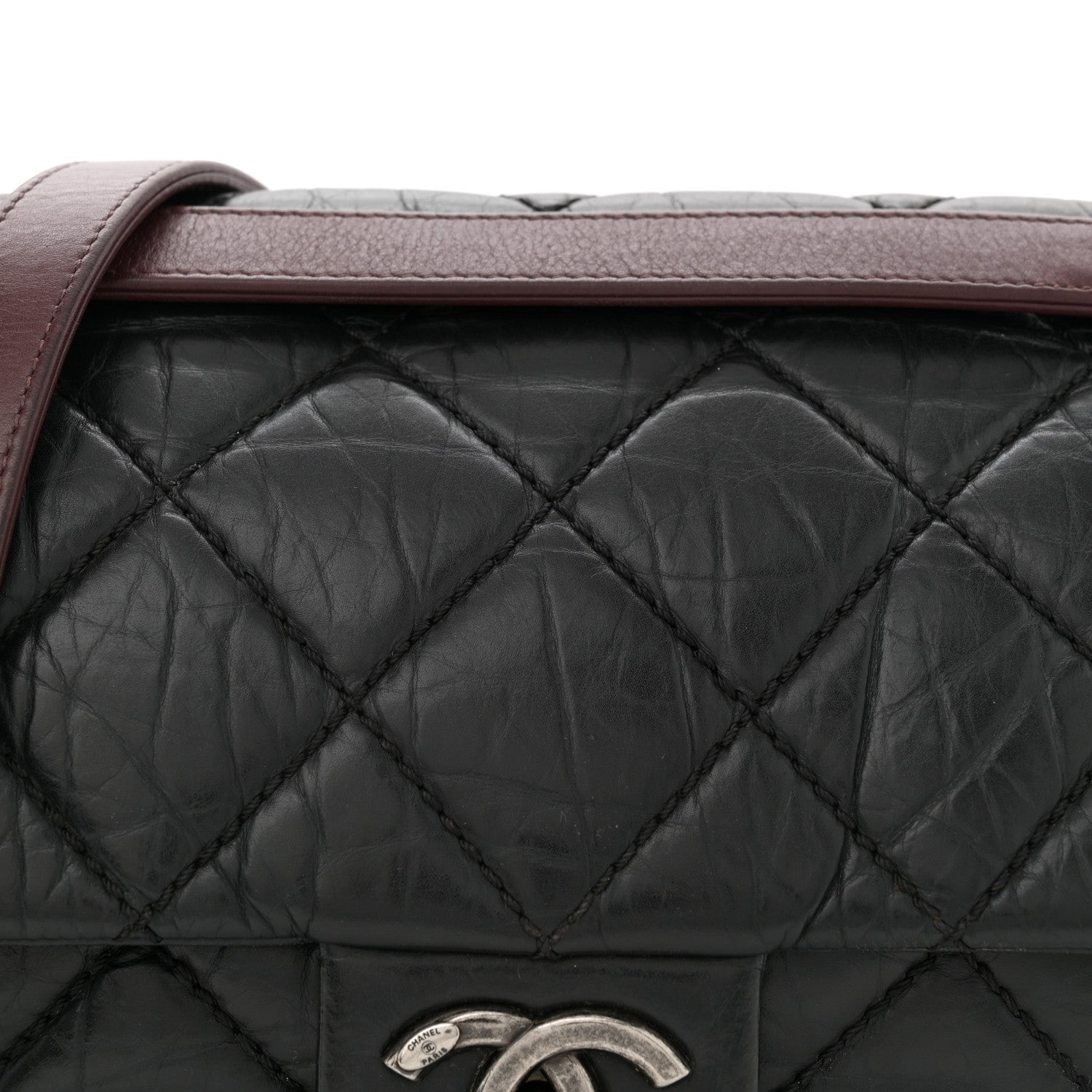 Chanel Aged Calfskin Medium New Portobello Flap Black 8 of 11