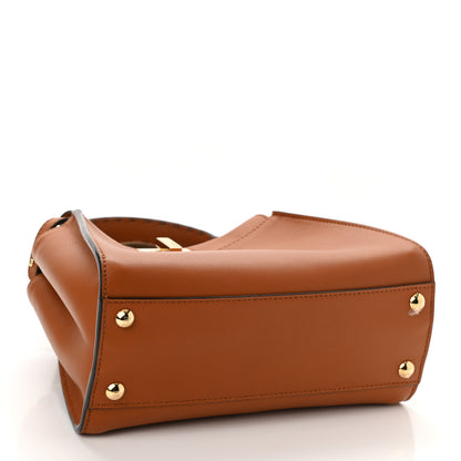 Fendi Vitello Seta Canvas FF Embroidered Mini Peekaboo Iconic Satchel Brandy Amazzonia 4 of 7