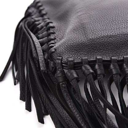 Valentino Garavani Calfskin Rockee Fringe Clutch Black 7 of 8
