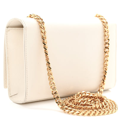 Saint Laurent Grain De Poudre Small Monogram Kate Satchel Crema Soft 3 of 11
