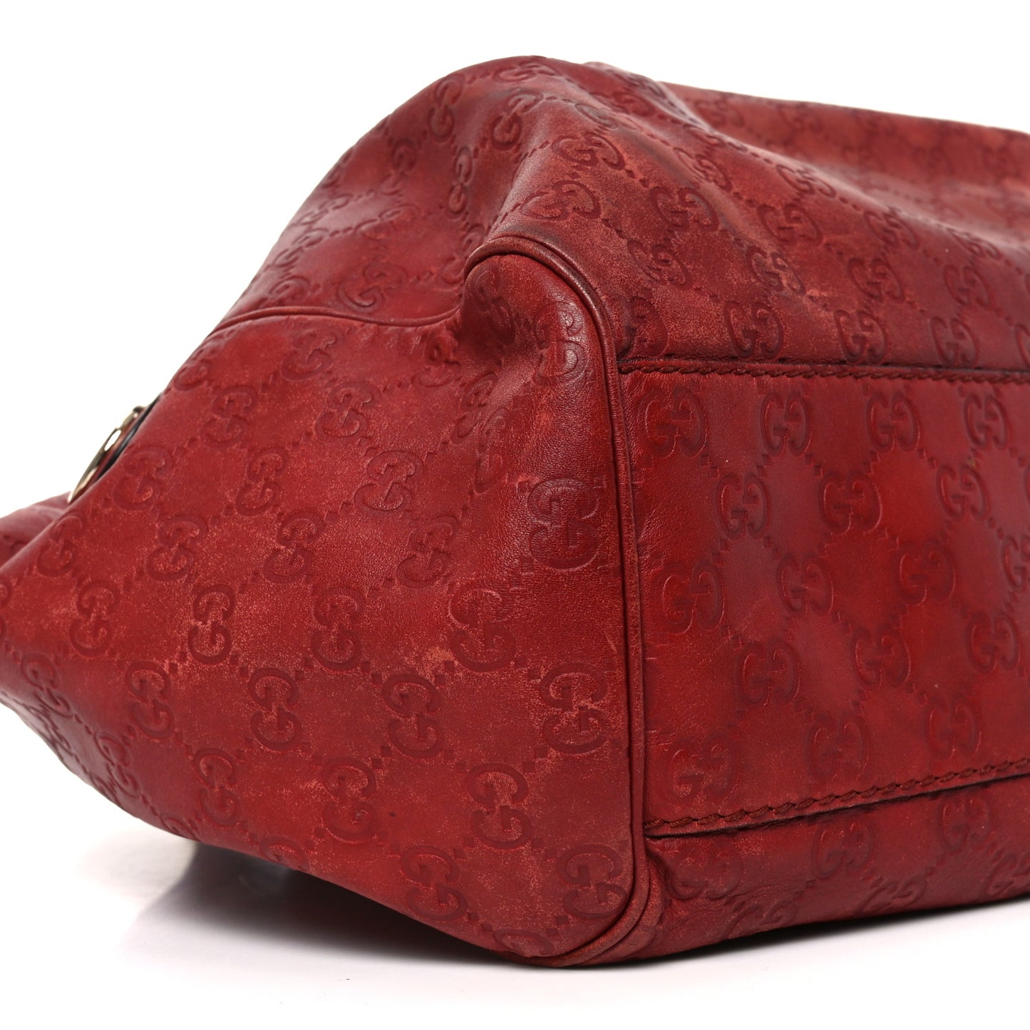 Guccissima Large Sukey Tote Red