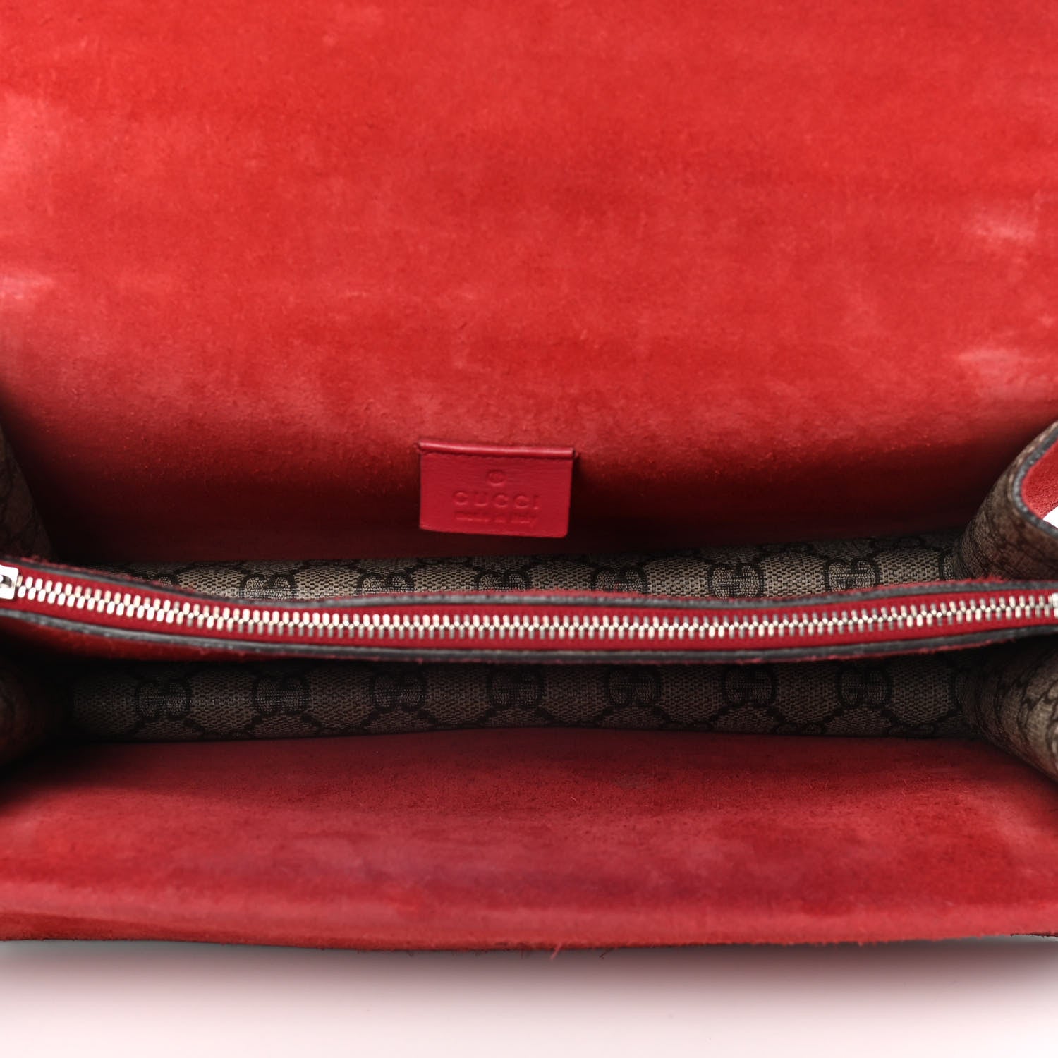 Gucci GG Supreme Monogram Small Dionysus Shoulder Bag Red 5 of 16