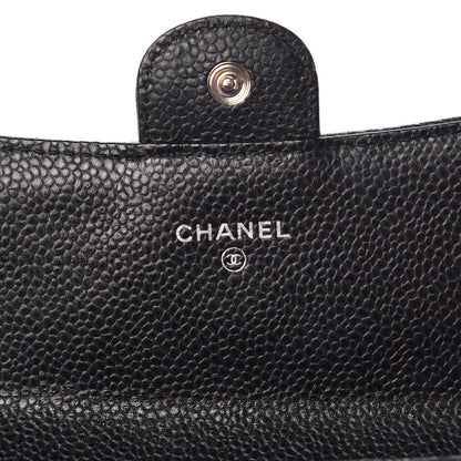 Chanel Caviar Quilted Large Gusset Flap Wallet Black 6 of 8