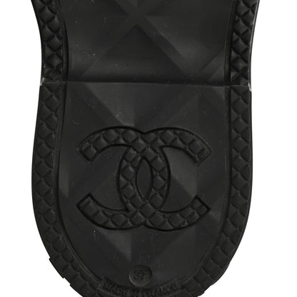 Chanel Caoutchouk CC High Boots 37 Khaki Black 7 of 9