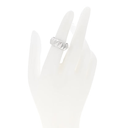 Gucci 18K White Gold 9mm Link To Love Stud Ring 51 5.75 2 of 6