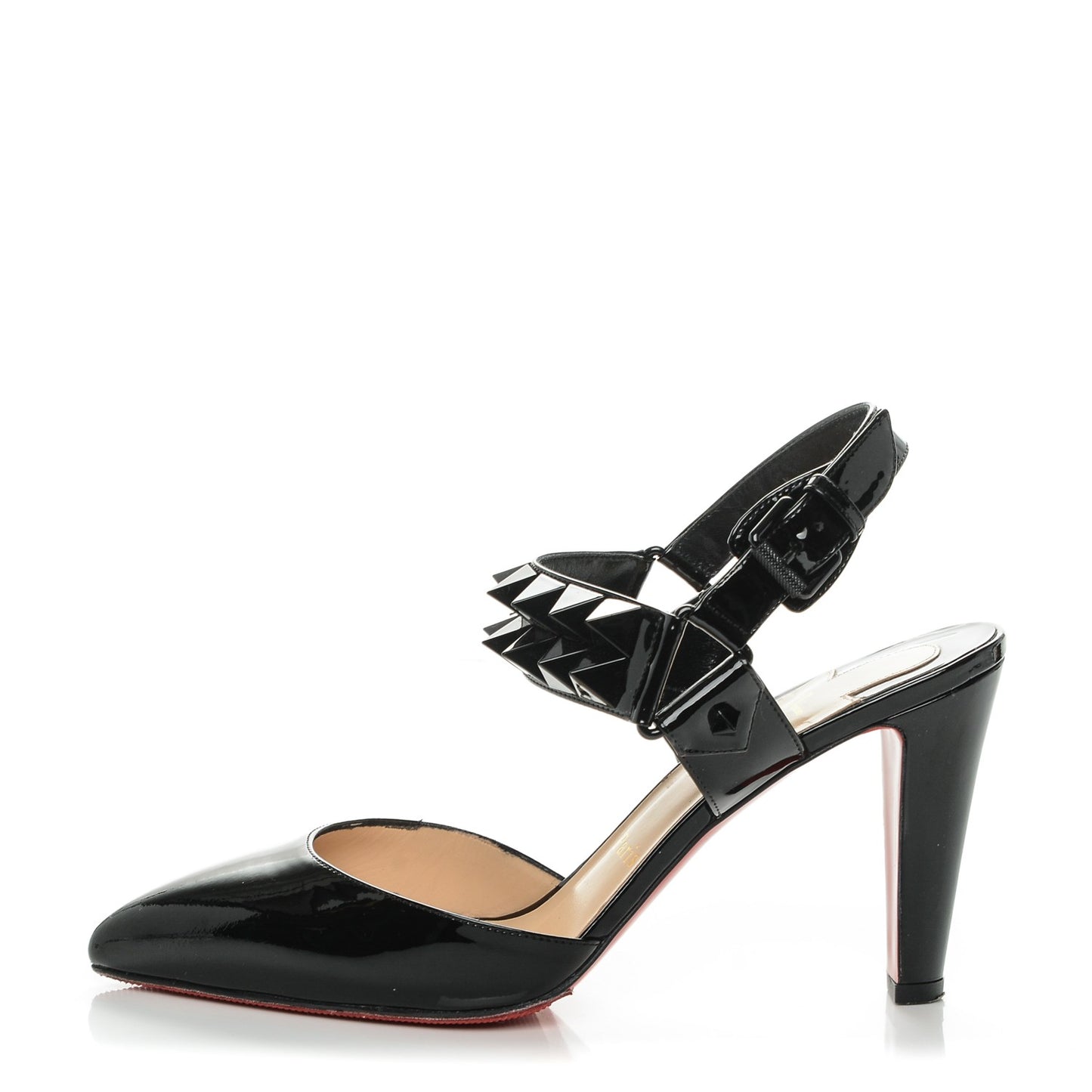 Patent Ziggoo Studded Pumps 38.5 Black