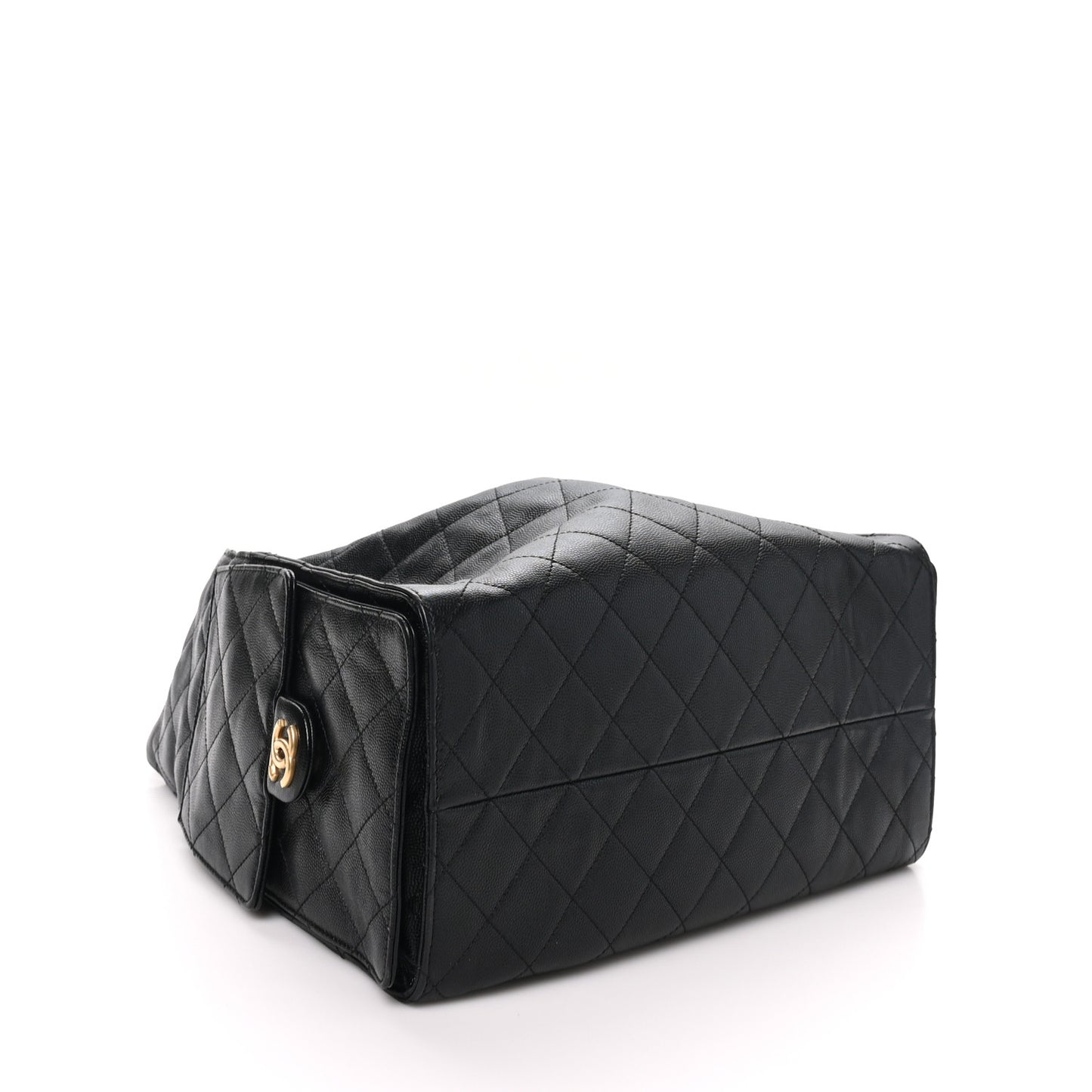 Caviar Quilted Medium Chanel 25 Handbag Black