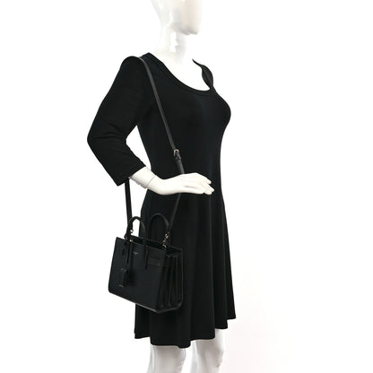 Saint Laurent Grained Calfskin Nano Sac De Jour Black 2 of 8