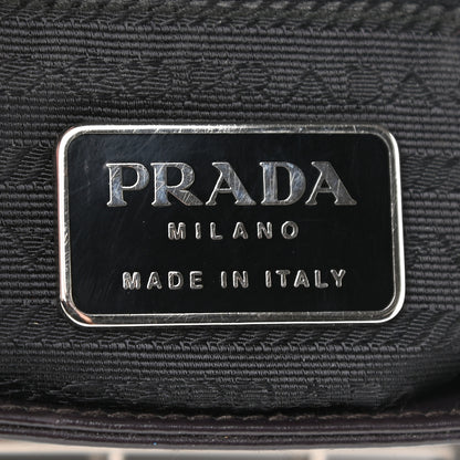 Prada Soft Calfskin Flap Crossbody Bag Black 6 of 10