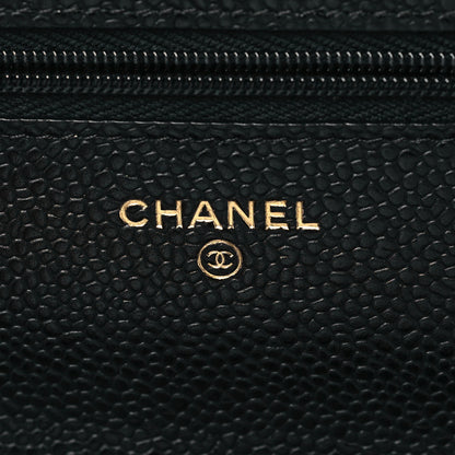 Chanel Caviar Quilted Wallet On Chain WOC Black 6 of 12
