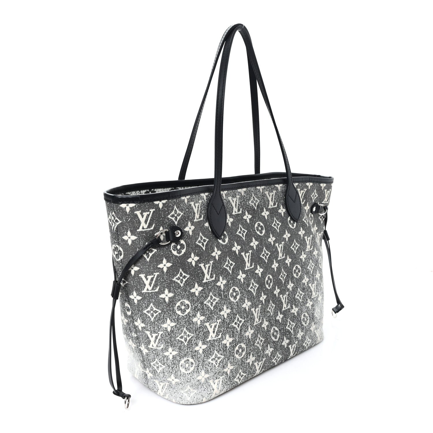 Louis Vuitton Denim Monogram Jacquard Neverfull MM Grey 4 of 10