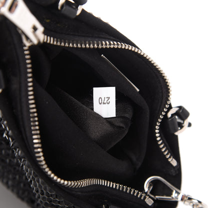 Prada Nylon Satin Crystal Tote Black 9 of 10