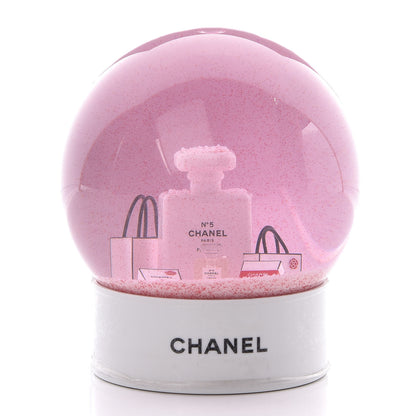 Chanel Glass N°5 Perfume Bottle Snow Globe Pink 1 of 4