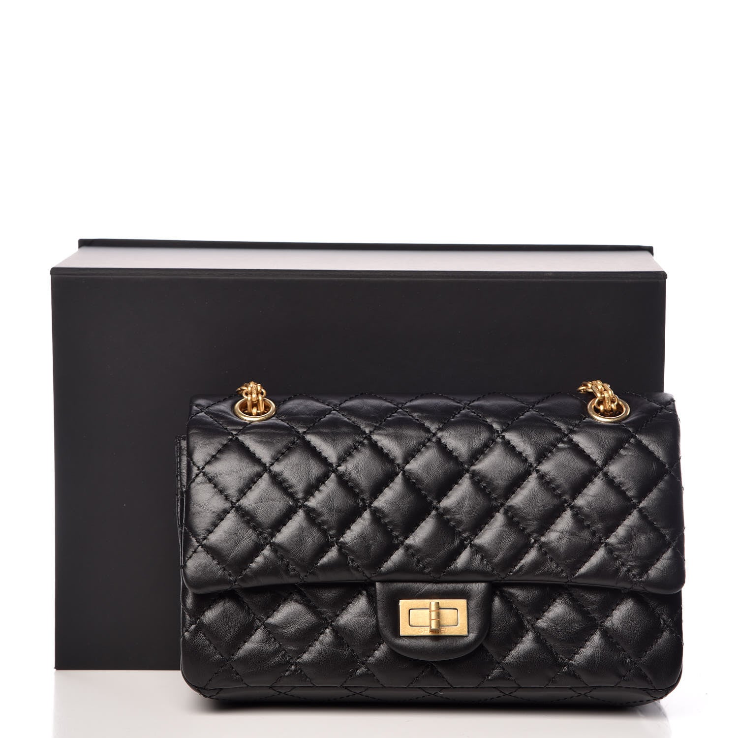 Chanel Aged Calfskin Quilted 2.55 Reissue 225 Flap Black 12 of 12