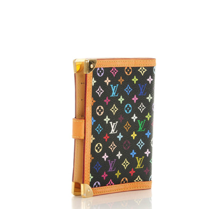 Louis Vuitton Monogram Multicolor Small Ring Agenda Cover Black 3 of 7