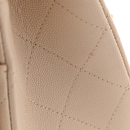Chanel Caviar Quilted Jumbo Double Flap Light Beige 22 of 25