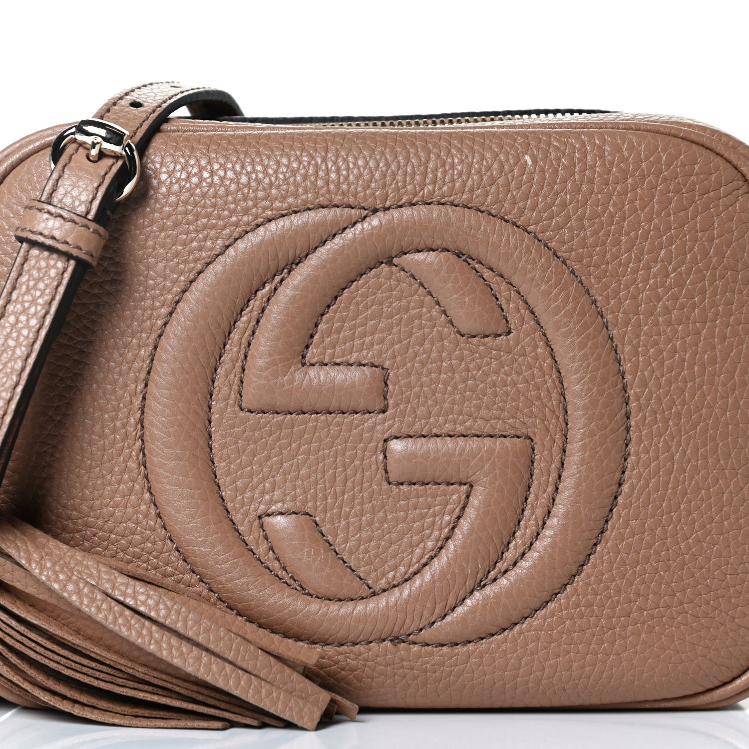 Gucci Pebbled Calfskin Small Soho Disco Bag Camelia 8 of 12