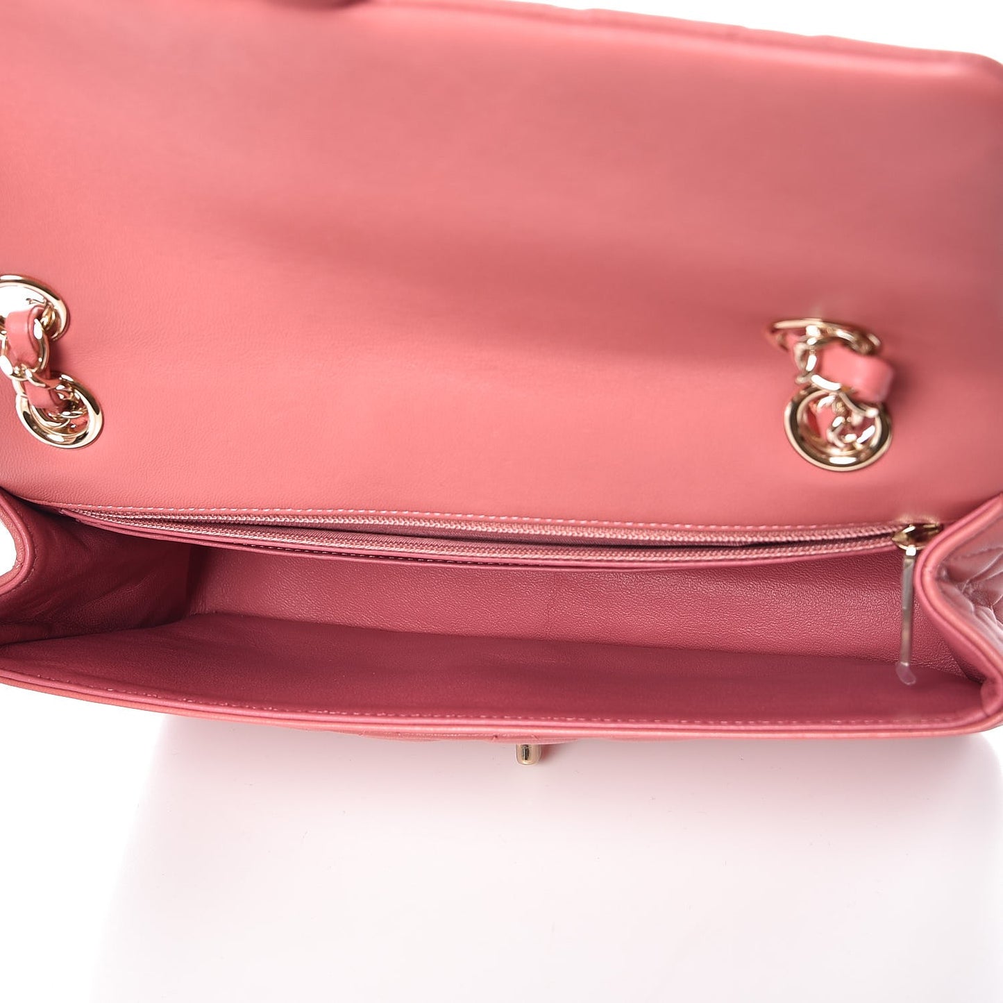 Lambskin Quilted Valentine Charms Medium Single Flap Pink