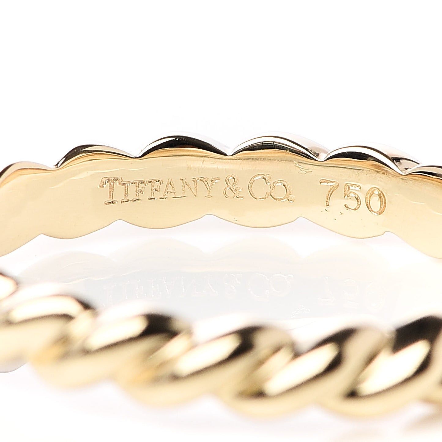 18K Yellow Gold Diamond Twist Solitaire Ring 52 6