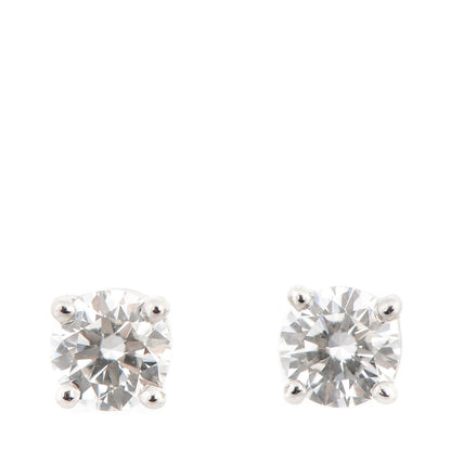 Tiffany Platinum Diamond .36ctw Solitaire Earrings 1 of 11