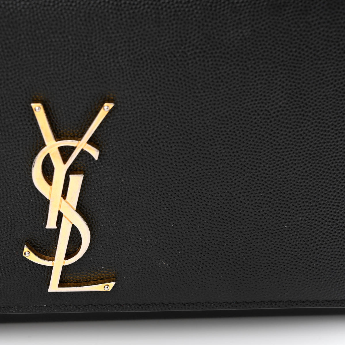 Grain De Poudre Medium Classic Monogram Kate Satchel Black