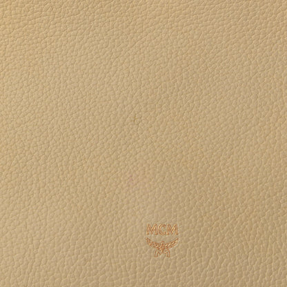 MCM Visetos Corina Foldover Crossbody Bag Latte Beige 10 of 10