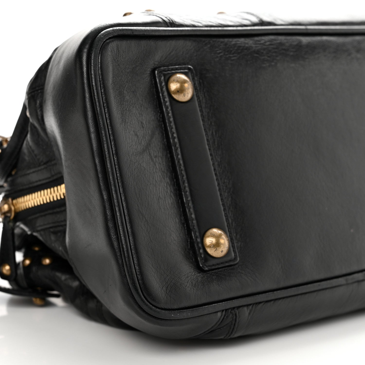 Louis Vuitton Lambskin Riveting Black 9 of 10