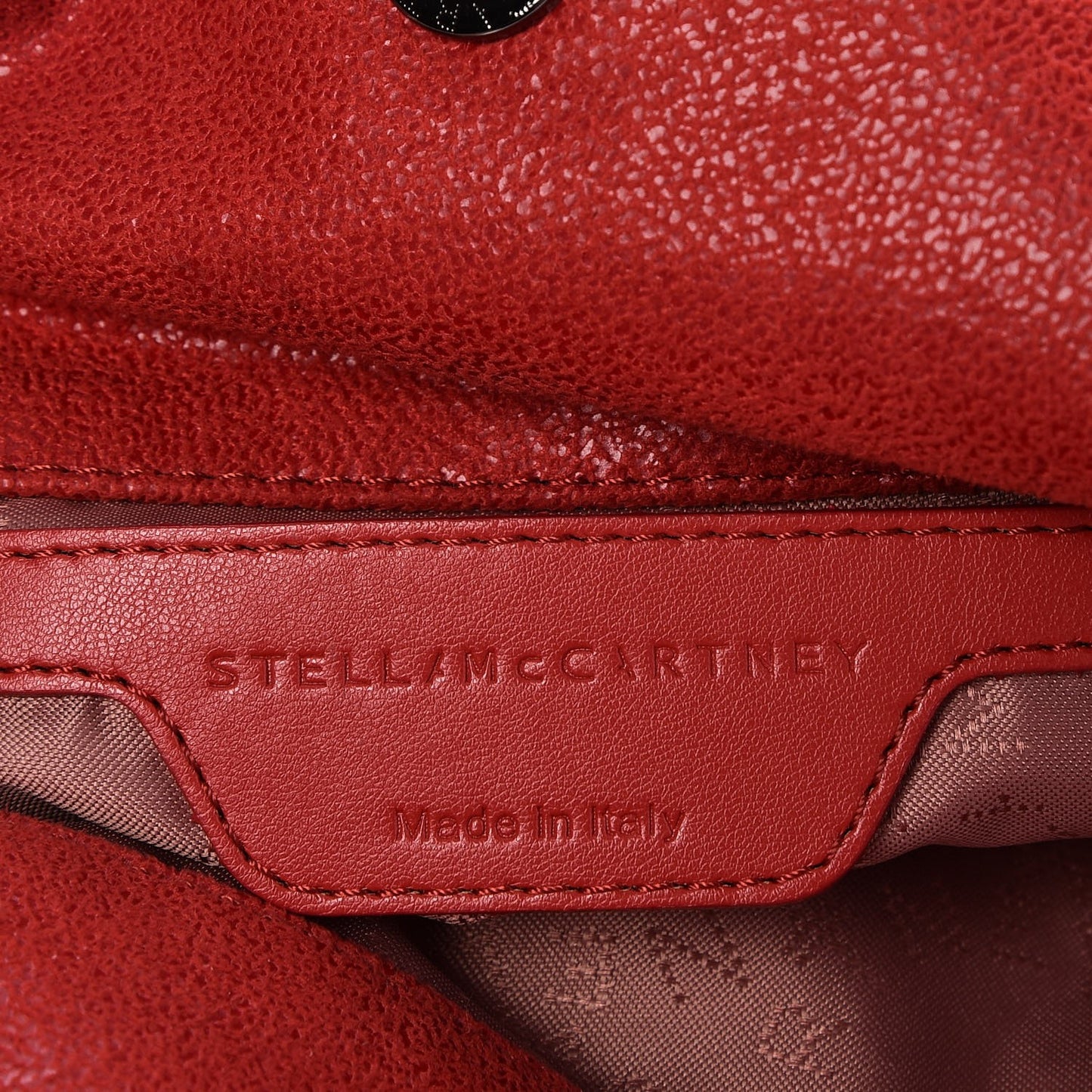 Shaggy Deer Mini Falabella Shoulder Bag Cherry