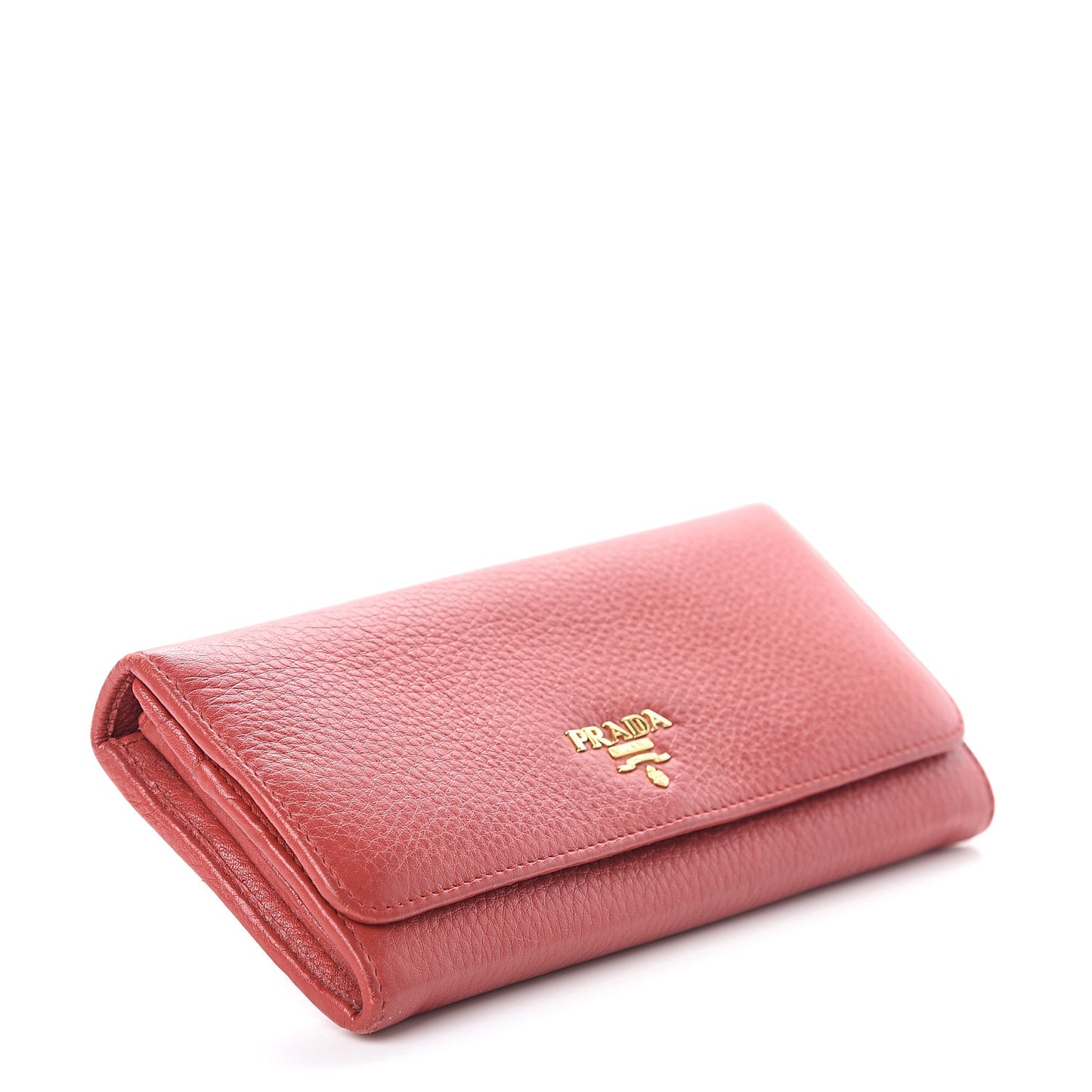 Vitello Daino Continental Flap Wallet Fuoco