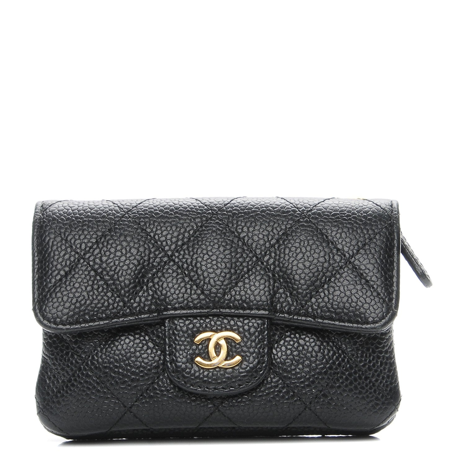 Chanel Caviar Quilted Coin Purse Black 1 of 9