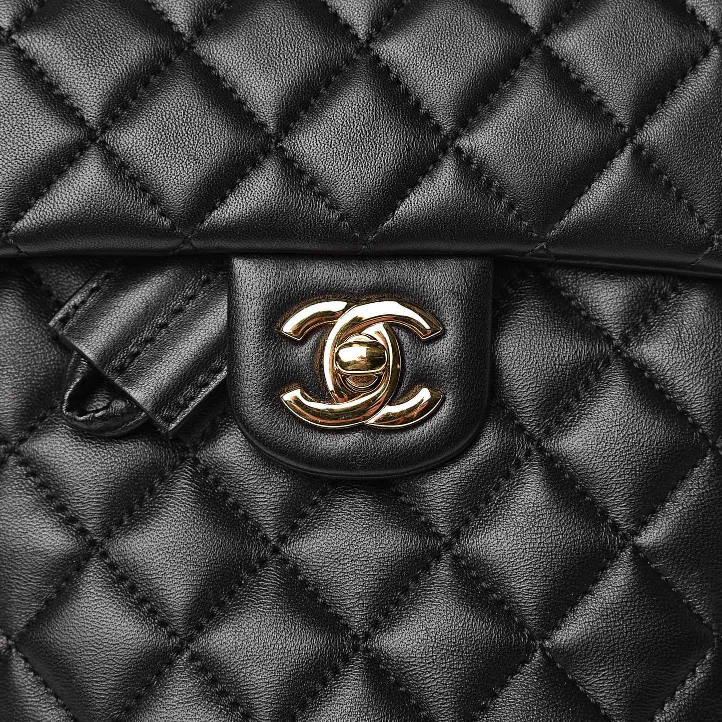 Lambskin Quilted Mini Urban Spirit Backpack Black