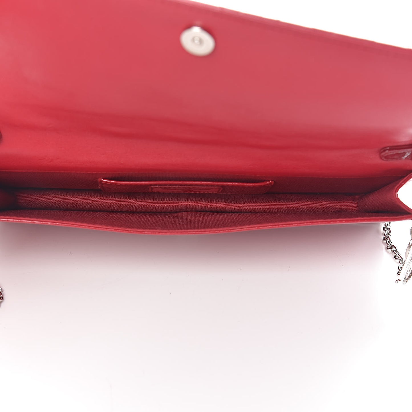 Patent Cannage Lady Dior Convertible Clutch Red