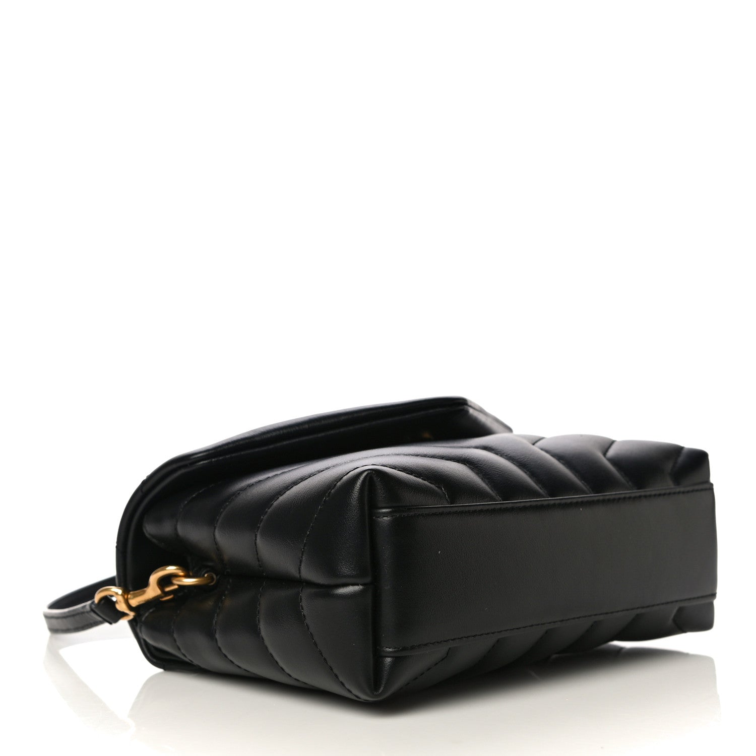 Saint Laurent Calfskin Y Quilted Monogram Toy Loulou Crossbody Bag Black 4 of 11